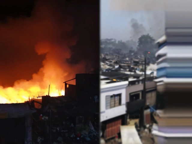 Early Morning Blaze Ravages Toi Market in Kibra, Nairobi - Photos Inside